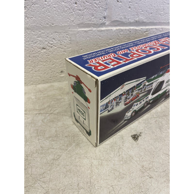 2001 Hess Helicopter with Motorcycle and Cruiser New in Original Box Rare HTF