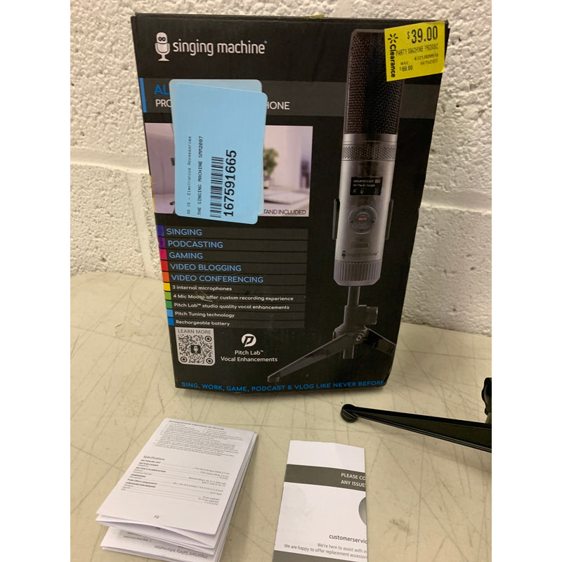 Singing Machine Condenser Microphone  Professional Universal   SMM2097