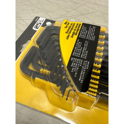 Titan 25 Piece SAE & Metric Hex Key Set with Pivot Holder, Hand Tools - 12712