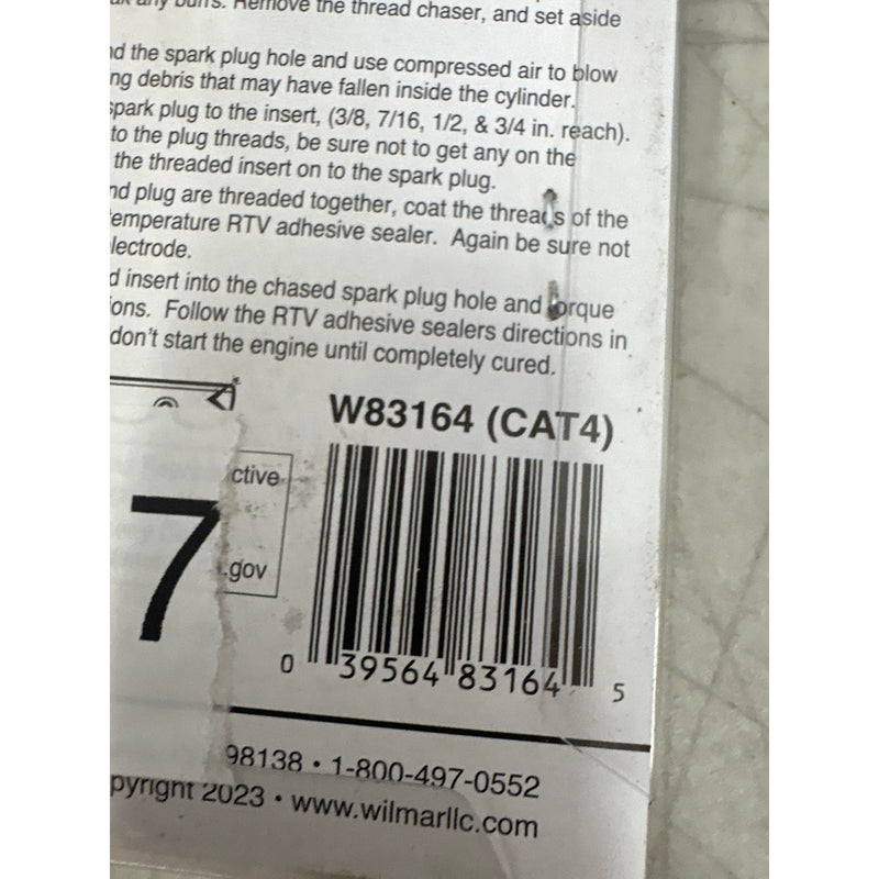 Performance Tool Comprehensive Spark Plug Rethread Kit 14mm Size - W83164