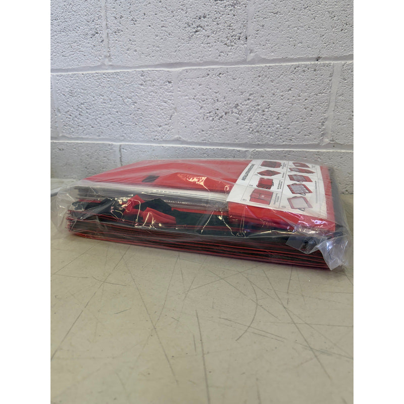 Christmas Ornament Storage Box with Removable Trays, up to 73 ornaments (Red)