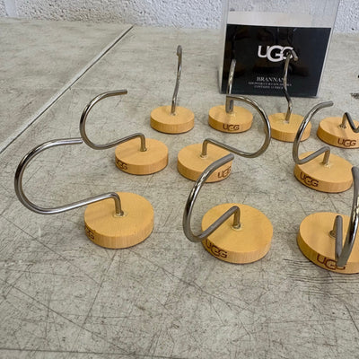 Ugg Brannan 12-Piece Button Shower Curtain Hooks, Bathroom Accessories - Tan