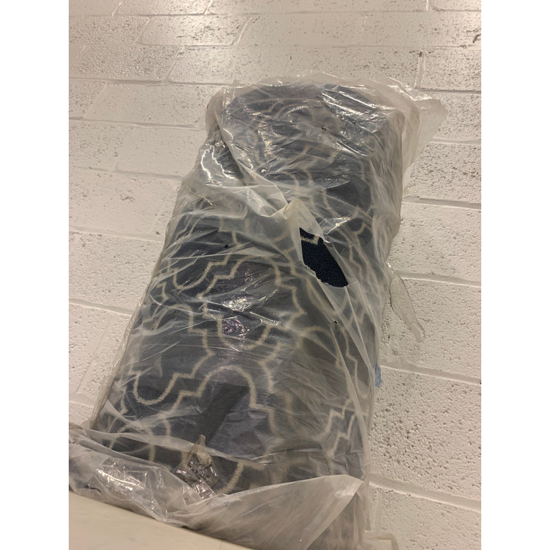 TrafficMaster Trellis Navy Blue & White 26" W x 70&