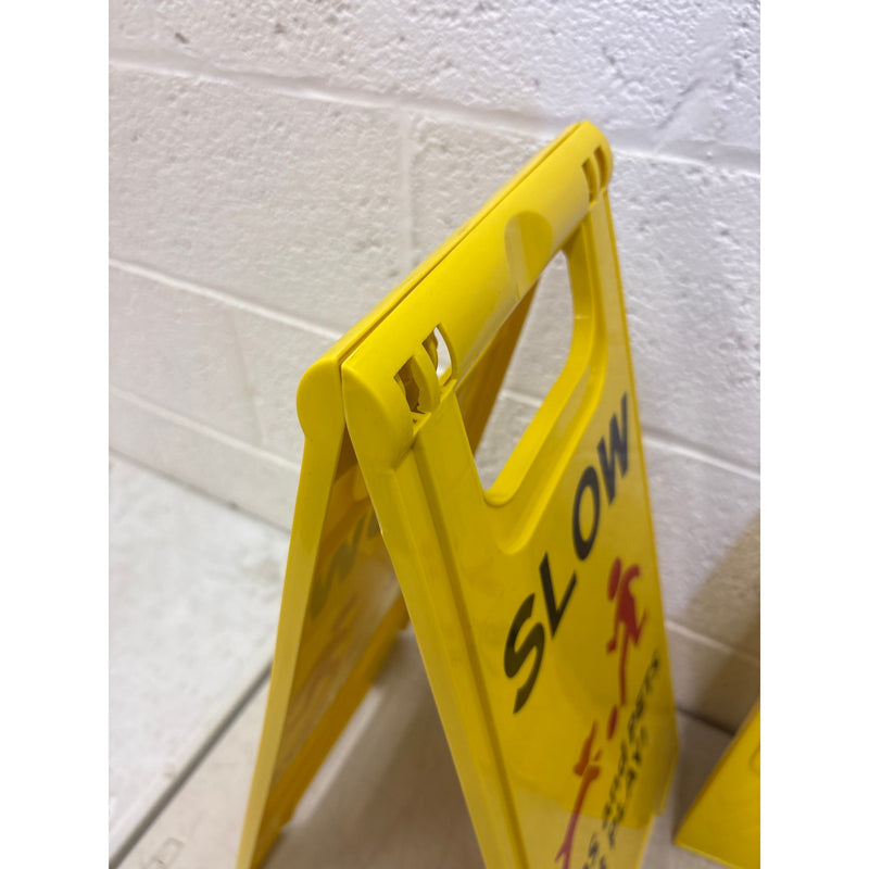 2-Pack Slow Kids and Pets at Play Sign, 24" Height, Signs for Street Yellow