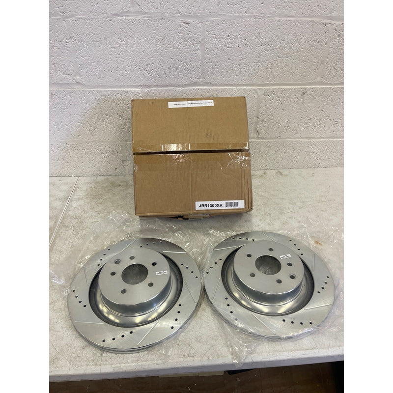 SET-OF-2 Power Stop Brake Rotors, Front Wheel, Drilled And Slotted, JBR1300XR