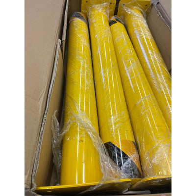 GARVEE 4-Pack 4.5" Diameter Safety Steel Bollard Posts for Security 36" Tall