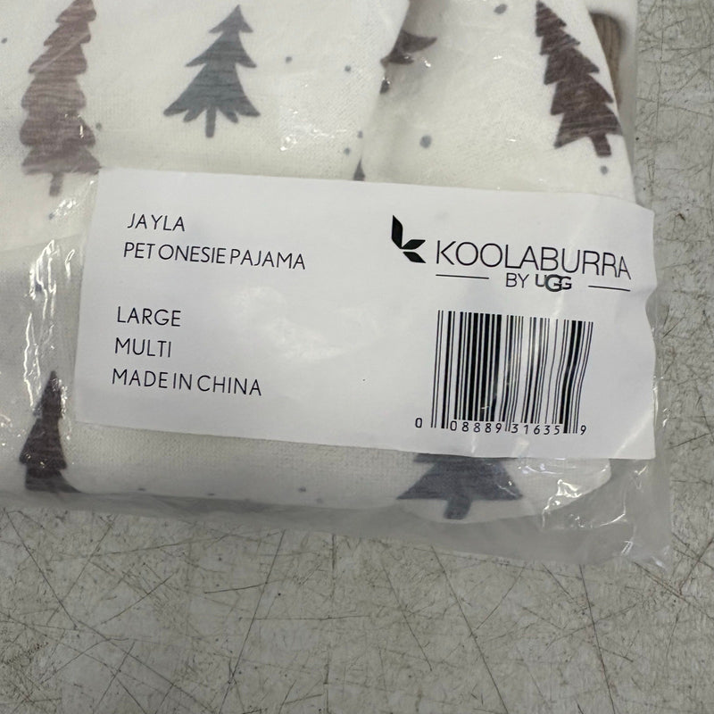 Koolaburra UGG Pet Jayla 1-Pc Pajama Dog Jacket 17-18" Collar, Tree Design Large
