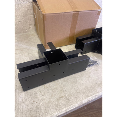 SET-of-2 4"x4" Post Base Steel 4 Way Large Right Angle Corner Base Bracket Post