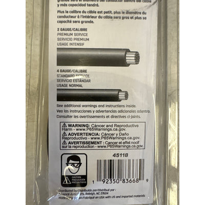 DieHard Battery Cable Switch to Starter 32" Long 4 Gauge For Positive/Negative
