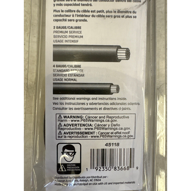 DieHard Battery Cable Switch to Starter 32" Long 4 Gauge For Positive/Negative