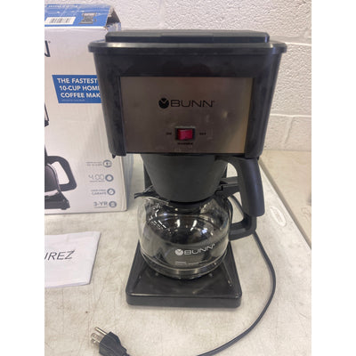 BUNN GRB Coffee Maker Velocity Brew 10-Cup Coffee Brewer, Black Drip Free Carafe