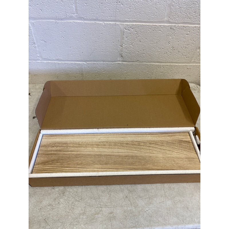 Set-of-2 Floating Shelves for Wall 24-Inch Light Wood Shelves, TAN, Light Brown