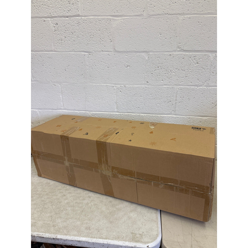 Okicolor 6.5ft Pre-Lit Artificial Christmas Tree Warm Lights & Metal Base Stand