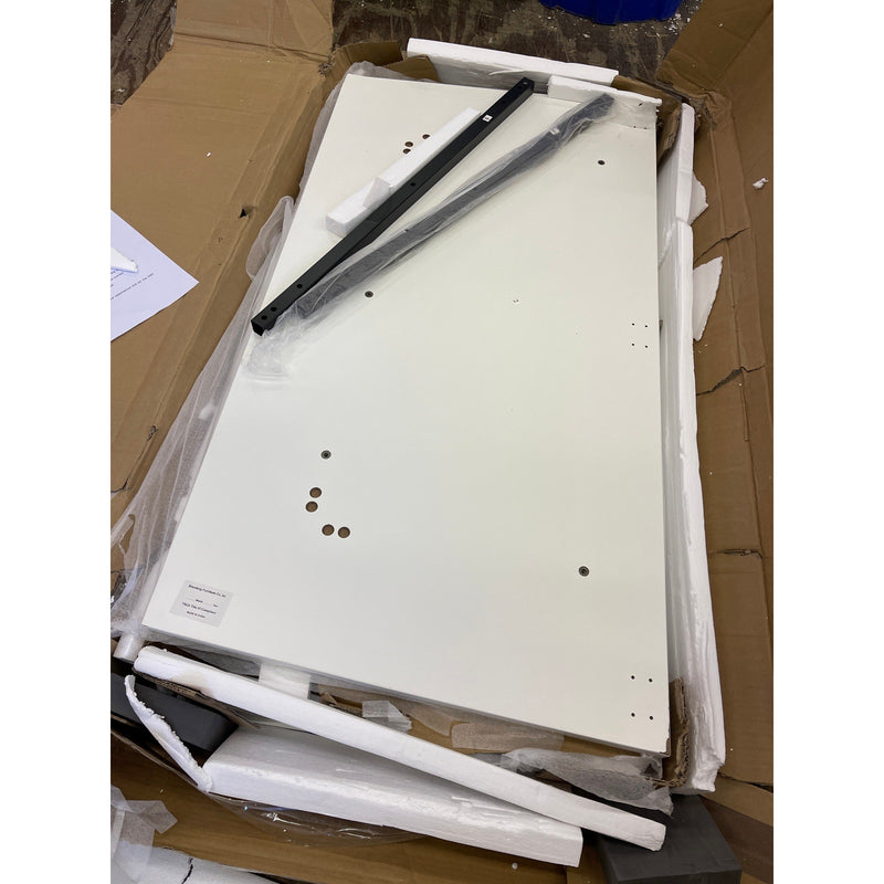 Tribesigns 8FT Conference Table, Modern Boat Shaped Meeting Table White & Black