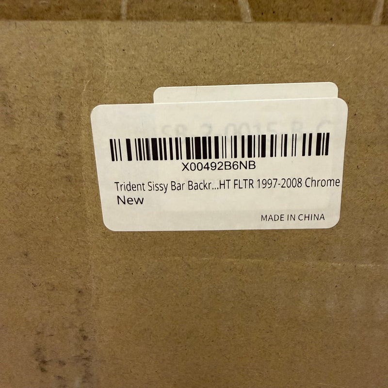Harley Touring 27" Trident Adjustable Detachable Backrest Sissy Bar Chrome 97-08