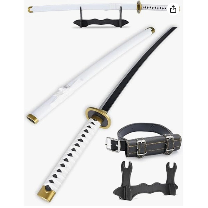 3Pcs Set One Piece Kitetsu+Yama Enma+Wado Sword 41" Toy Katana Replica w Belt