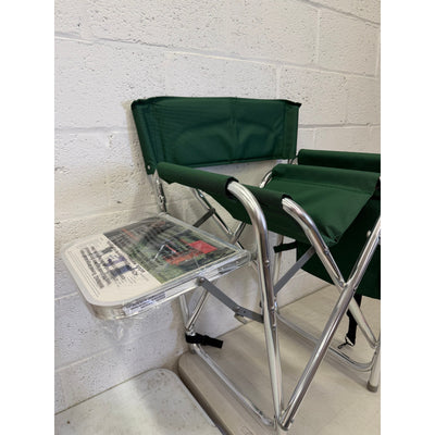 Oniva Picnic Time Fordable Sports Chair with Side Table & Cup Holders, Green