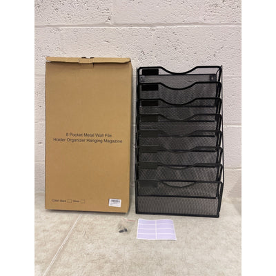 Superbpag Hanging Wall File Organizer 8 Pocket, Wall Mounted, Labeling Stickers