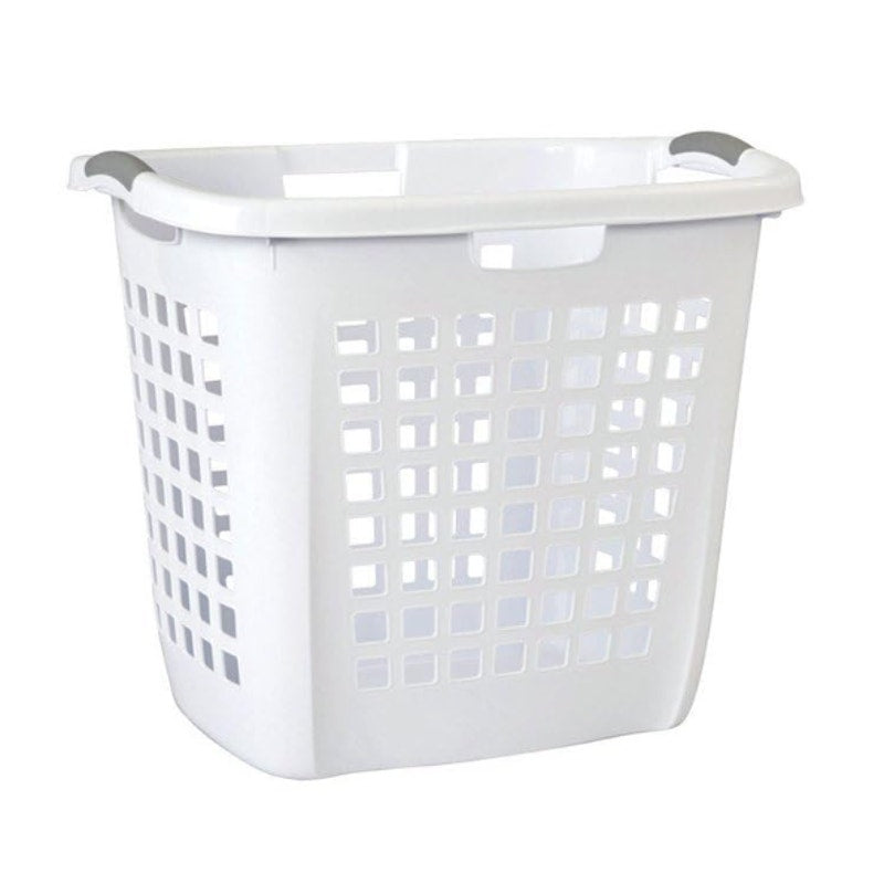Sterilite White Plastic Laundry Basket w Handles 22.25"L x 17.38"W x 19.88"H