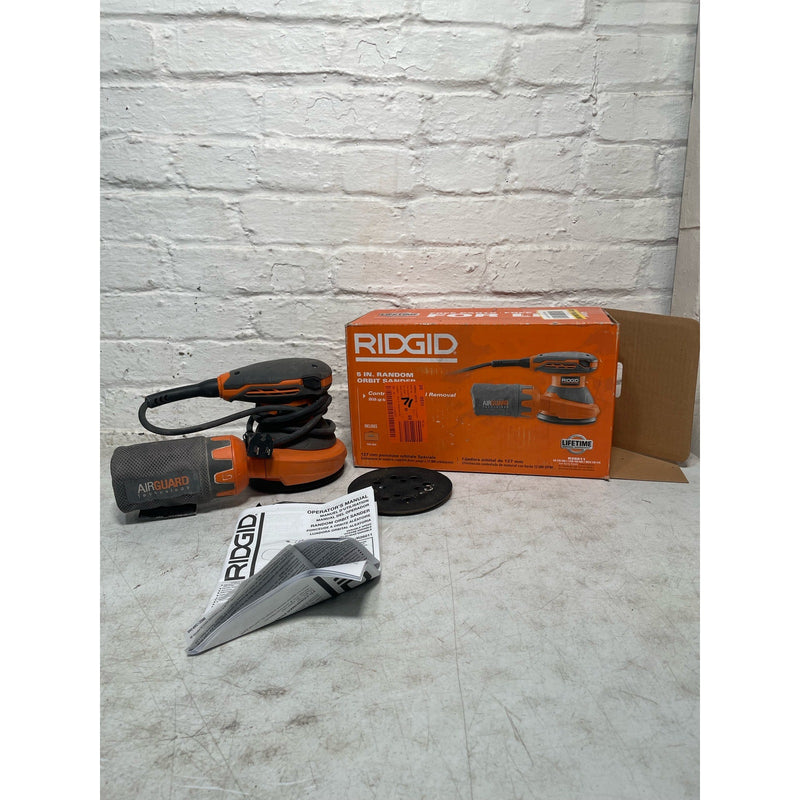 RIDGID Corded 5" Random Orbital Sander , 12,000 RPM, Speed Dial, See Details