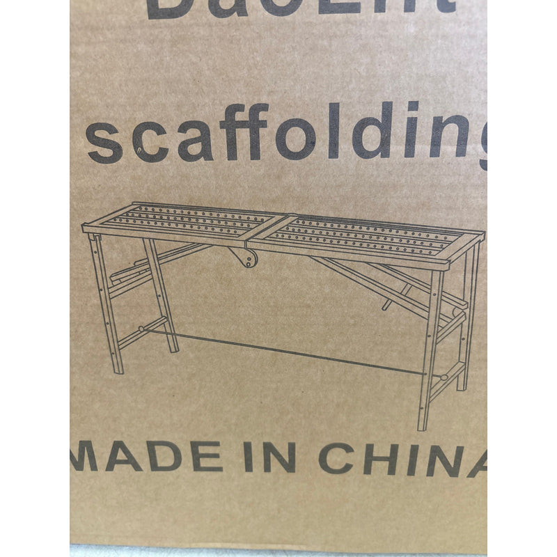 DaoLift Heavy Duty Scaffolding Platform 15.75"x70.87" Portable 660lb - Silver