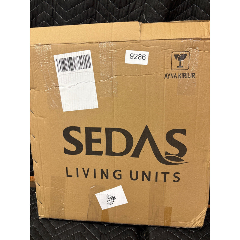 Sedas Living Units 17 " Round Mirror with 1.5" Wood Frame - Wall Mirror - White