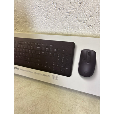 Dell Keyboard & Mouse, Wireless, Adjustable Tilt, Numeric Keypad - Black KM3322W