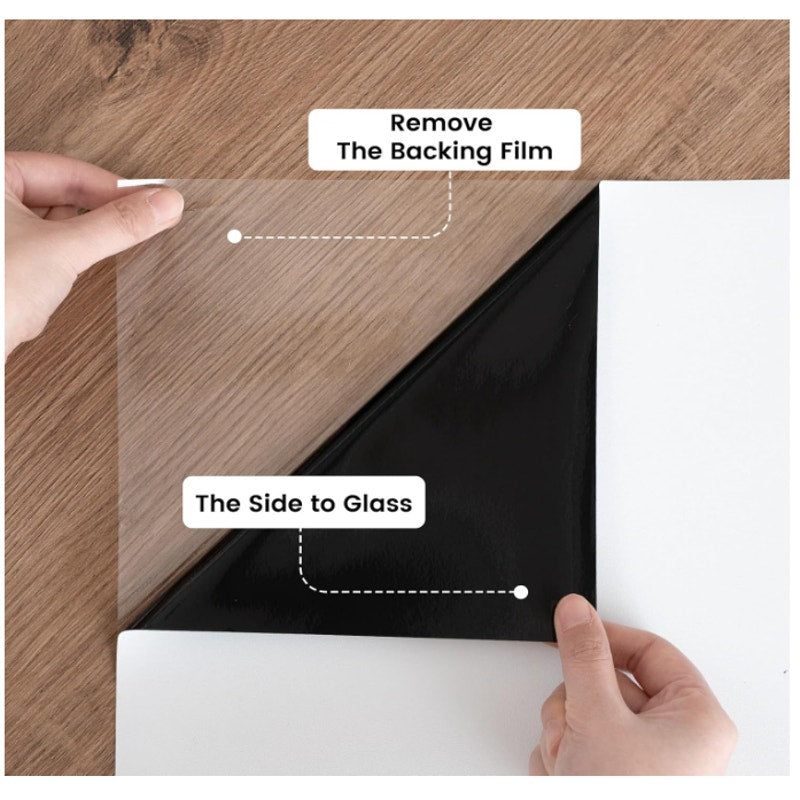 DKTIE Blackout Window Film, Privacy Static Cling No Glue 35.4" x 78.7" Black