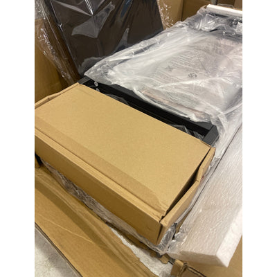 WLIVE Night Stand Set of 2 with Charger Station, Black, 2 Fabric Drawers