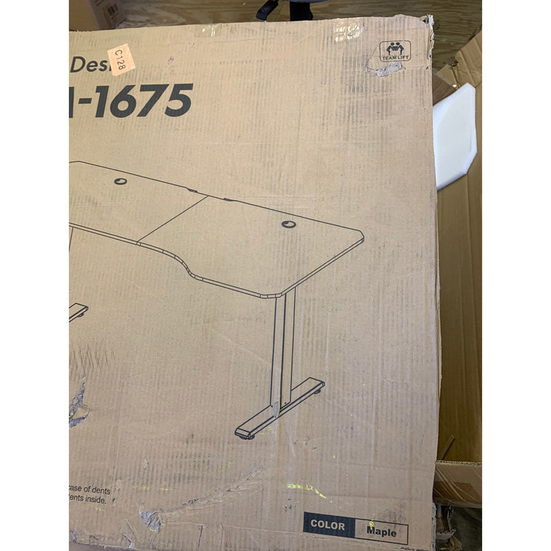 Flexispot Gaming & Office Standing Desk Maple, 63" x 30" QS1M-1675 SEE DETAILS