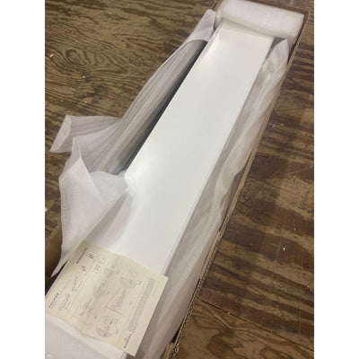 Nova Solo Halifax Floating Wall Shelf, White 4.7 x 9.6 x 47.2 in. Ding/ Dent