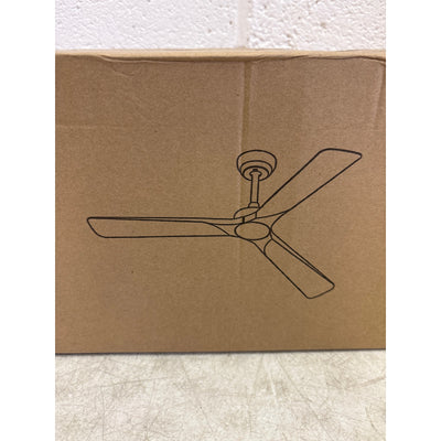 Depuley Ceiling Fan Without Light: 52" 3 Blade Outdoor Fans for Patios - Walnut