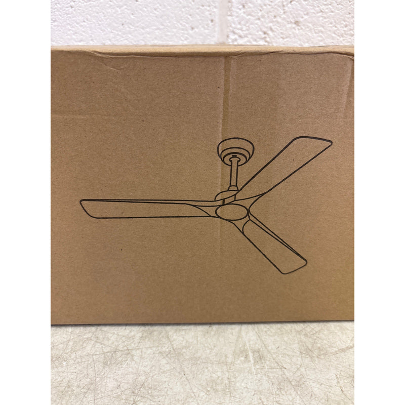 Depuley Ceiling Fan Without Light: 52" 3 Blade Outdoor Fans for Patios - Walnut