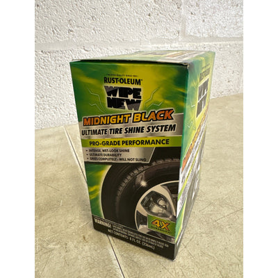 Wipe New Midnight Black Tire Shine Kit, Ultimate Tire Shine, Wet Look 8 Fl Oz