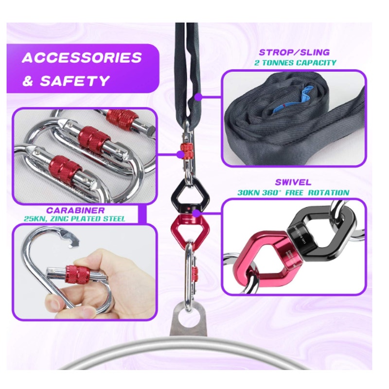 Aerial Hoop, Lyra Hoop Set Stainless 85cm/90cm Single Point Hoops Circus 660 LBS