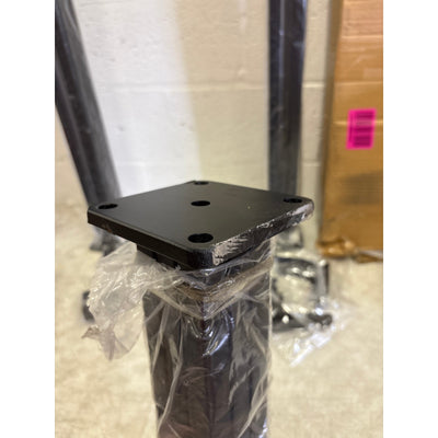 3 Pack 45" 3-Way Aluminum Fence Post, 1.8mm Thick Walls & 10mm Base - Black