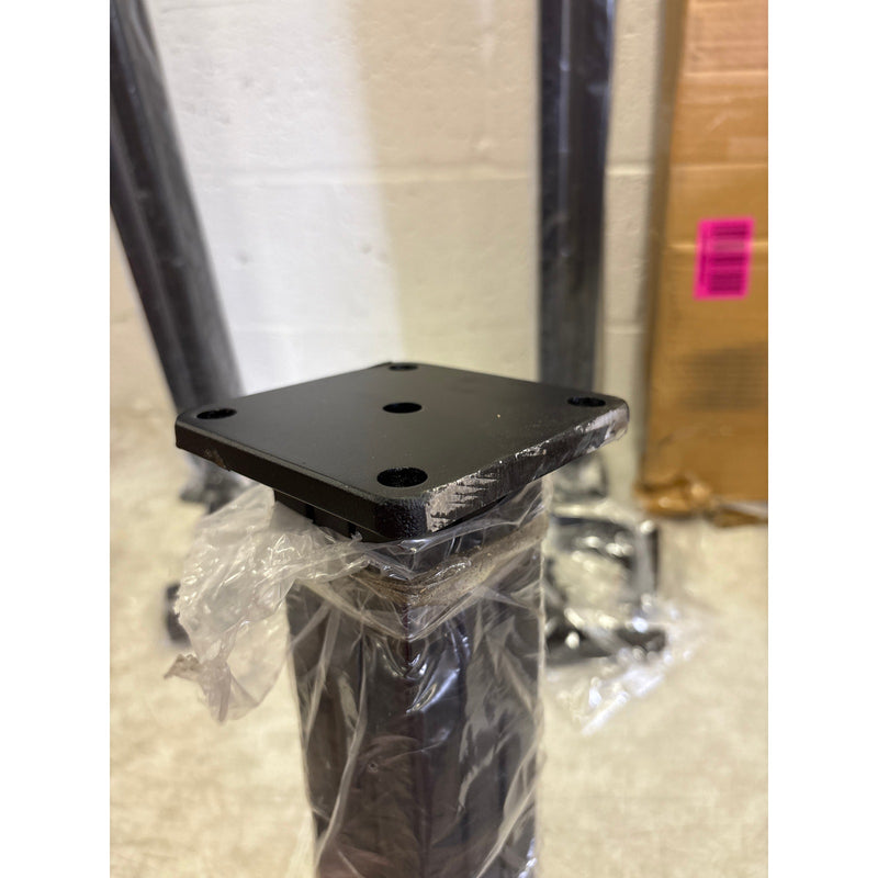 3 Pack 45" 3-Way Aluminum Fence Post, 1.8mm Thick Walls & 10mm Base - Black