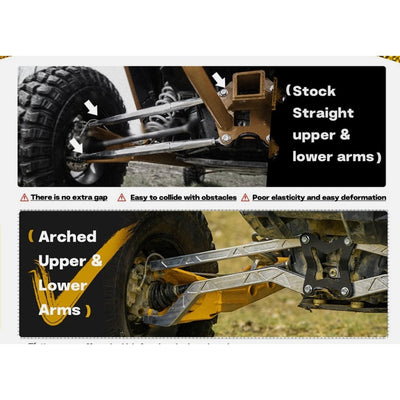 Aluminium Rear Radius Arms Rods For Polaris RZR XP 1000 Turbo 2014-2025 - Red