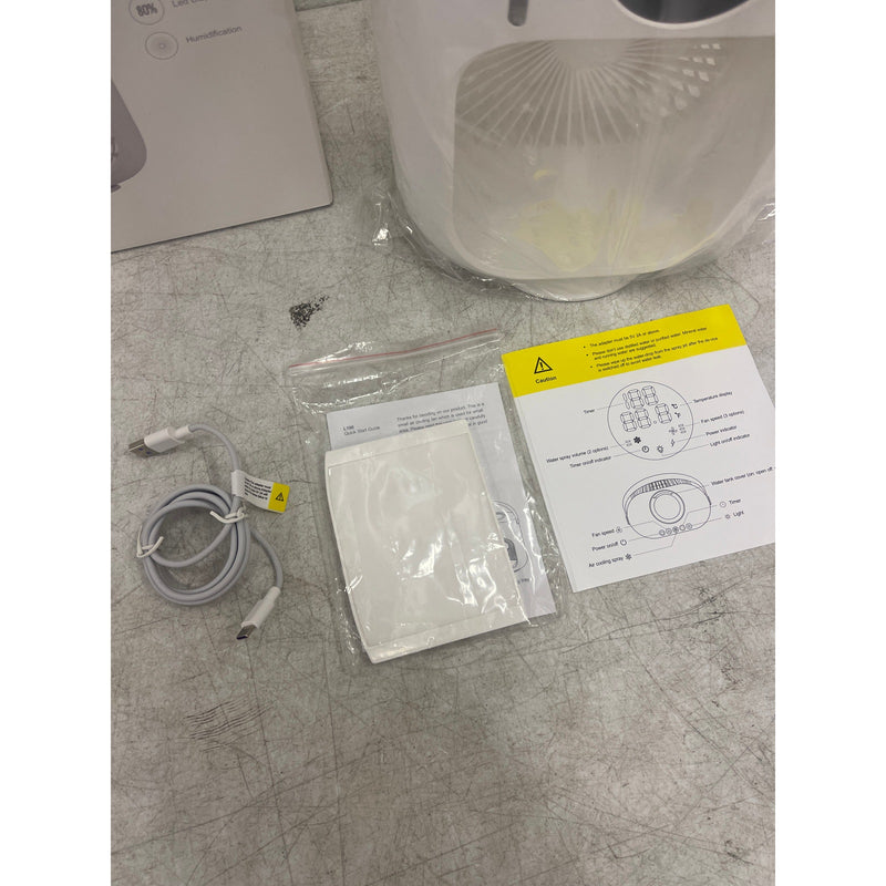 Air Cooler Fan 9W Portable Cooling Fan/AC Unit -L100- 1000ML - White/Gray