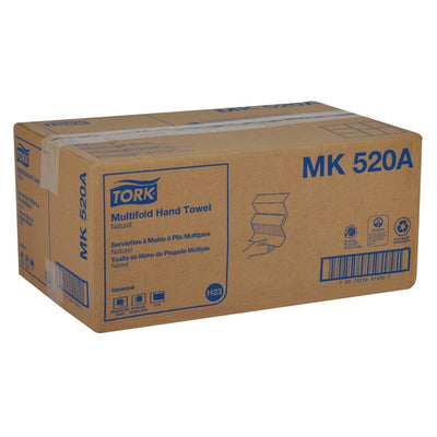 Tork Multifold Hand Towel, 16 packs x 250 sheets, Natural, 100% recycled, MK520A