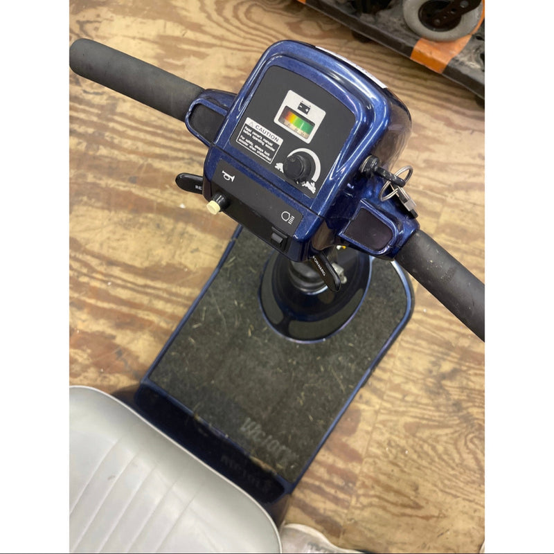 Pride Victory 3 Wheel Electric Scooter with Light & Horn - Blue - SEE DETAILS