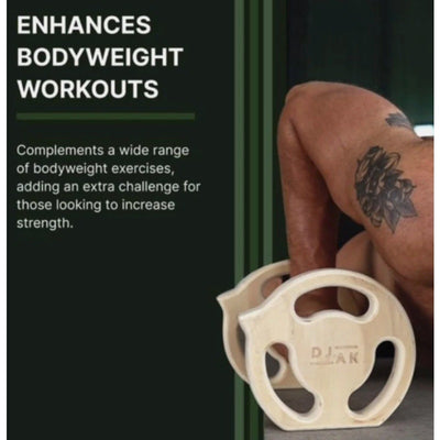 Wooden Parallettes Push Up Bars for Calisthenics, Handstand, and Core Training