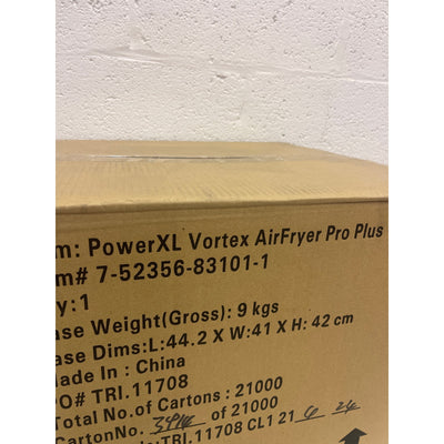 Freidora de aire Vortex Pro Power XL de 9,5 L y 10 cuartos de galón, 10 funciones, pantalla digital, color negro