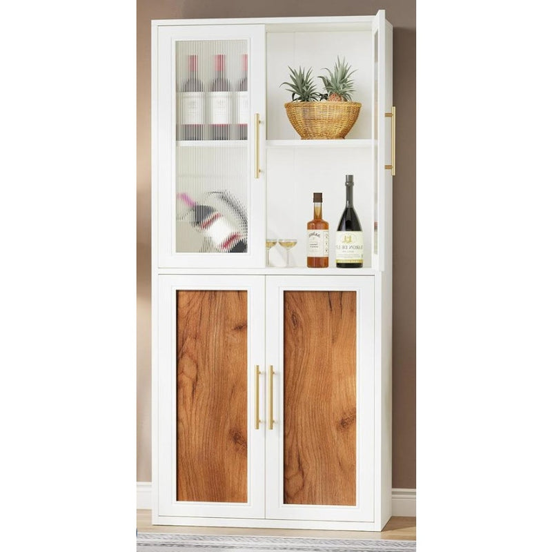 Tribesigns Kitchen Pantry Cabinet, 69" Tall Storage Cabinet Food Pantry - White