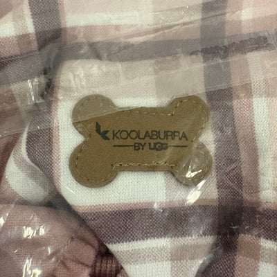 Koolaburra UGG Pet Jayla 1-Pc Pajama Sweater Dog 15-16"Collar Pink Plaid Medium