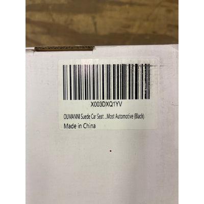 OUMANNI Seat Covers Universal Fit Breathable Suede 2 Front Seat/Headrest Black