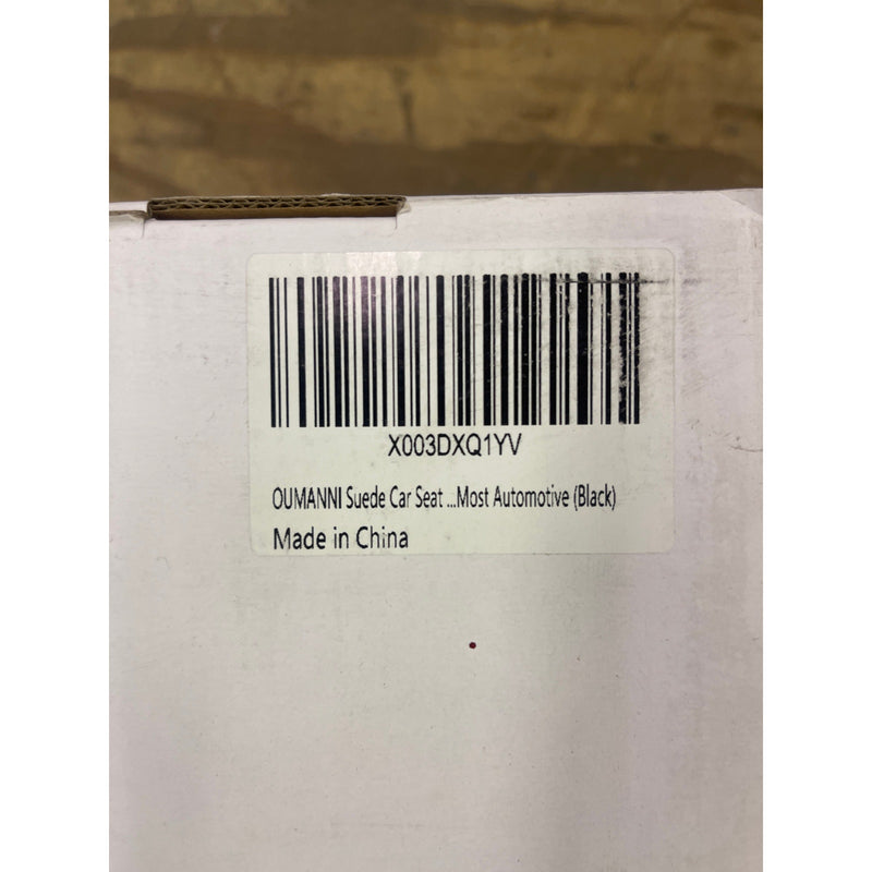 OUMANNI Seat Covers Universal Fit Breathable Suede 2 Front Seat/Headrest Black