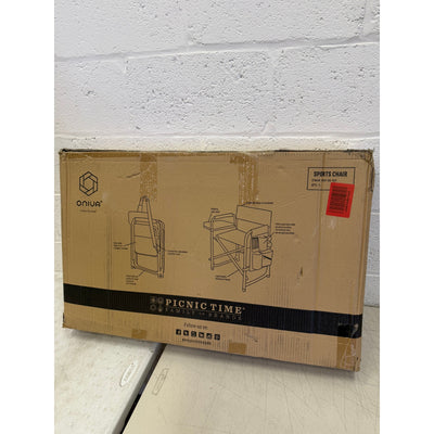 Oniva Picnic Time Fordable Sports Chair with Side Table & Cup Holders, Green