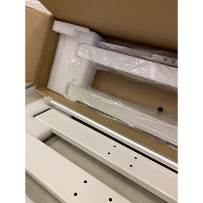 Escritorio de pie Flexispot con controlador de memoria multibotón, blanco EN1W-V2