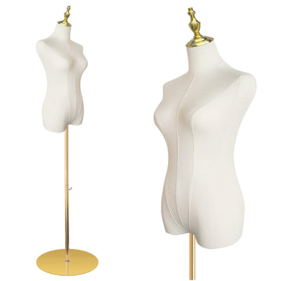 DamyTroso Female Mannequin Torso, Dress Form for Sewing 55-71" Height Adjustable